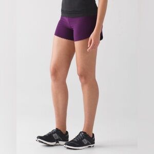 Lululemon Fast As Light Short 3”. LR. Darkest Magenta. Size 2. W7FEZS.